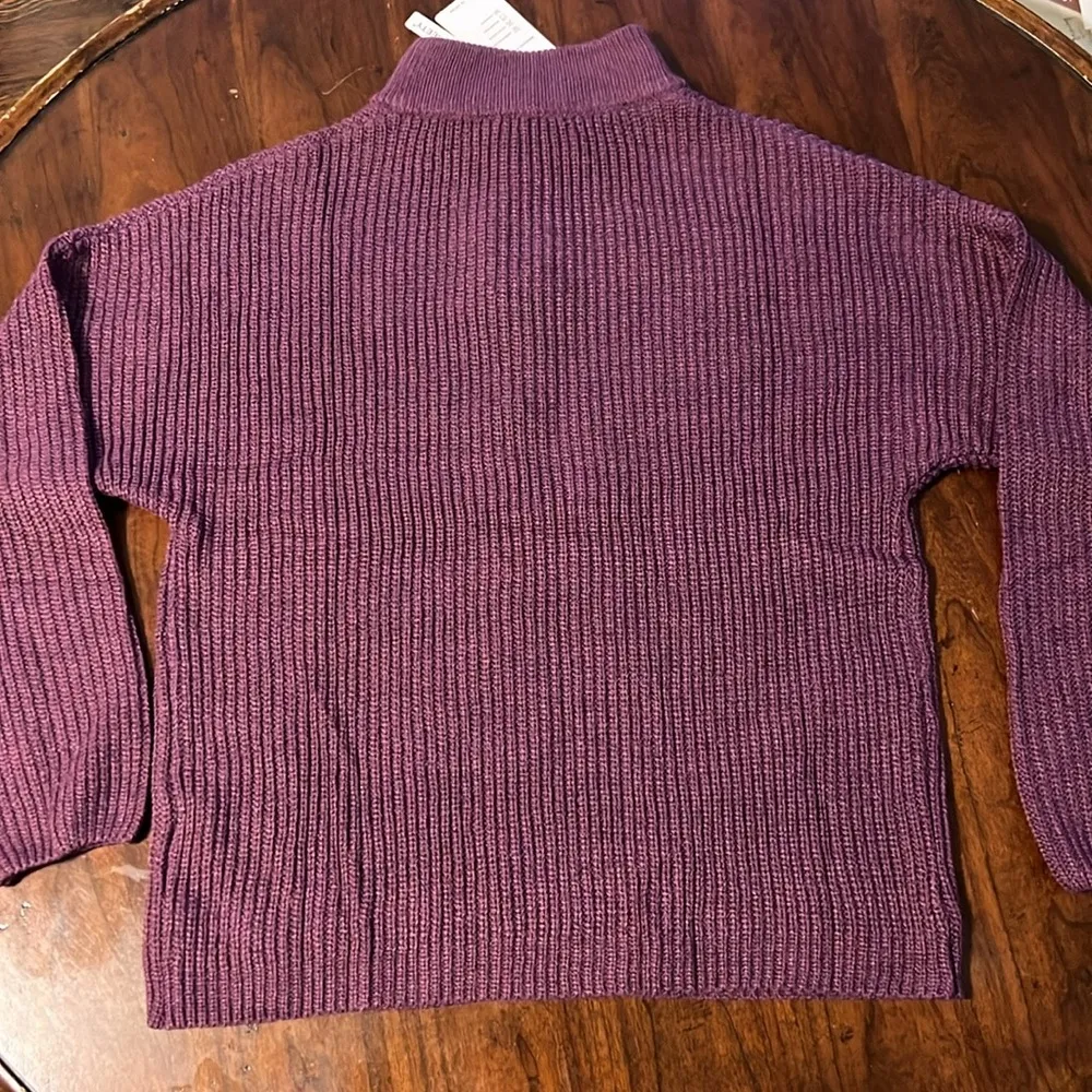 Merokeety Sweater purple long-sleeve quarter zip sweater NWT - Image 6