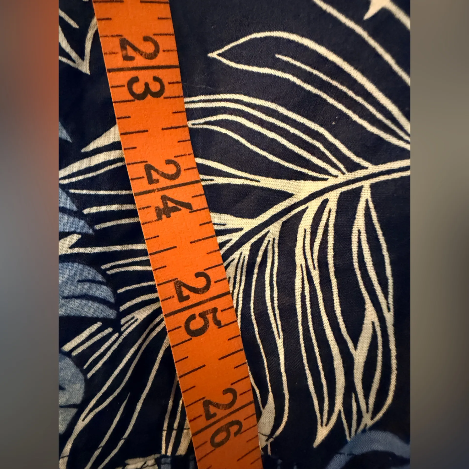 Talbots Tropical Womens Blouse Blue & White Hibiscus Palms Tunic Resort - Image 6