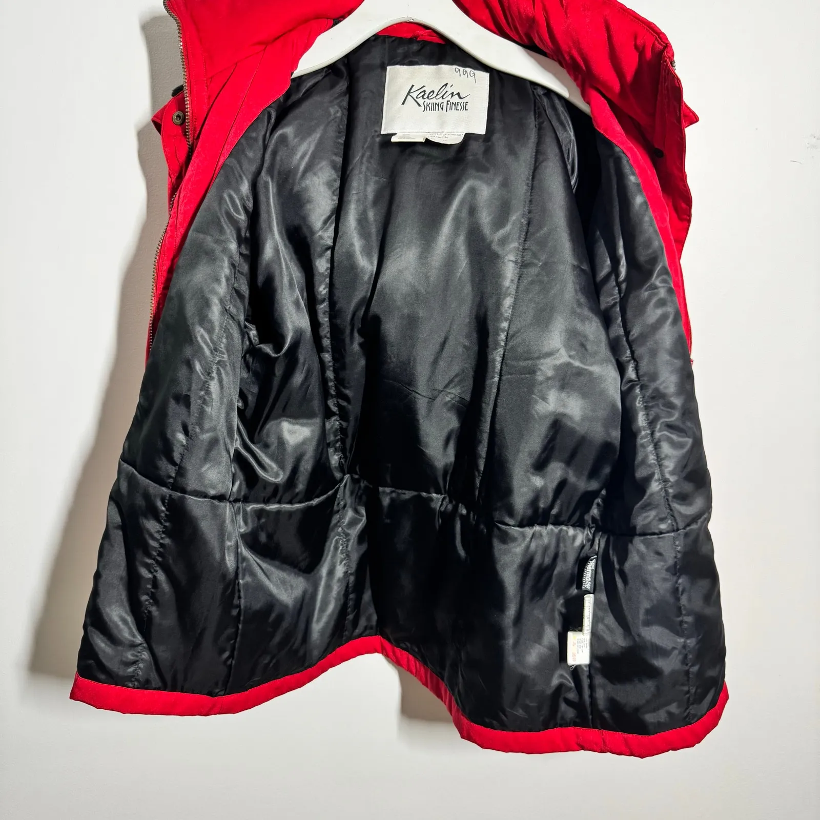 Kaelin Ski Jacket Women 10 Red Floral Embroidery Vintage Sport Outdoor Retro - Image 5