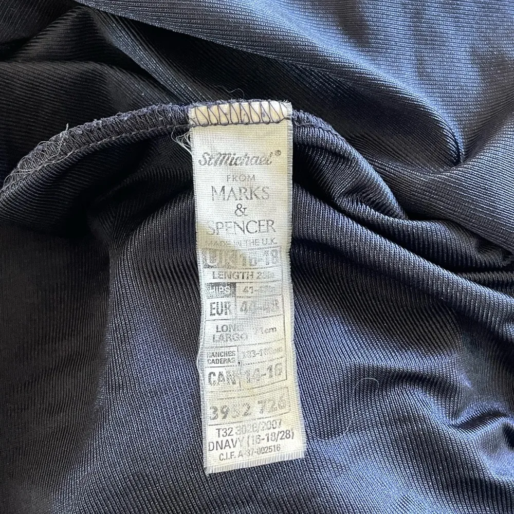 Vintage Satin Navy Blue Slip Skirt - Image 5