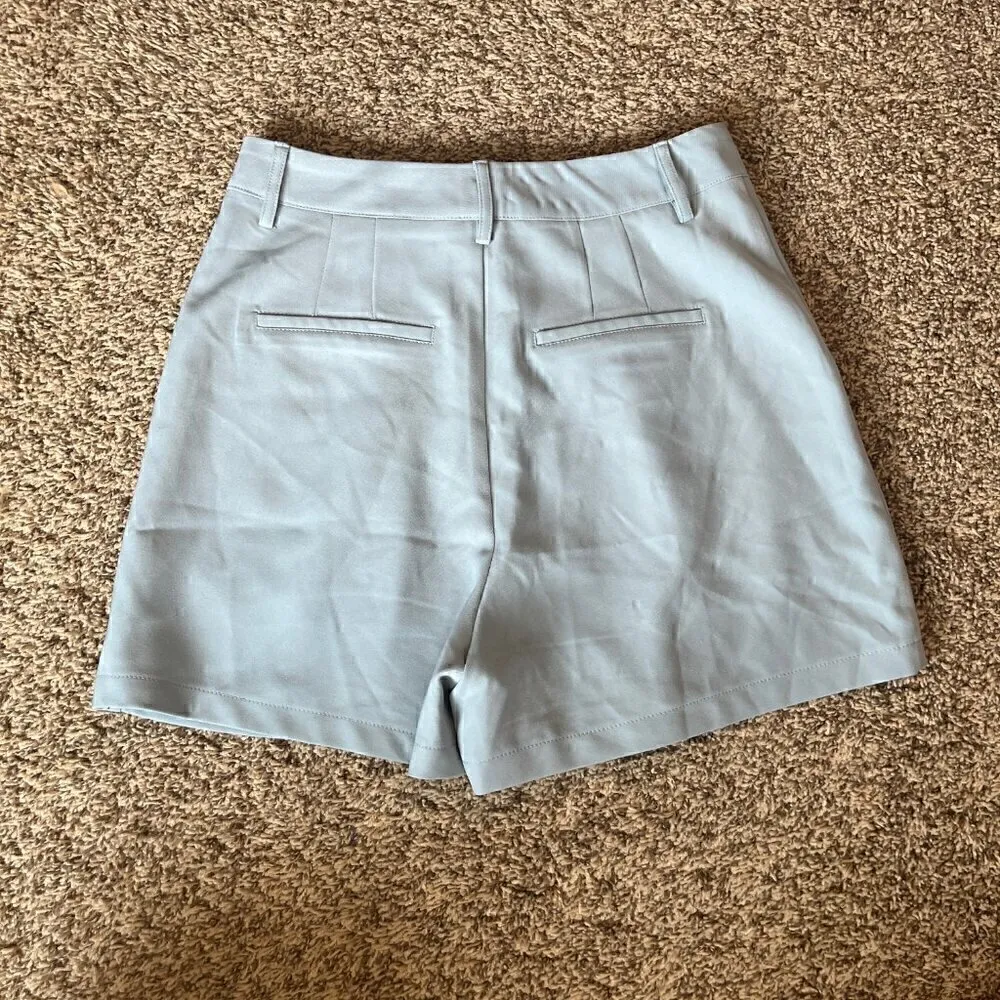 7 for All Mankind powder blue trouser shorts - Image 3