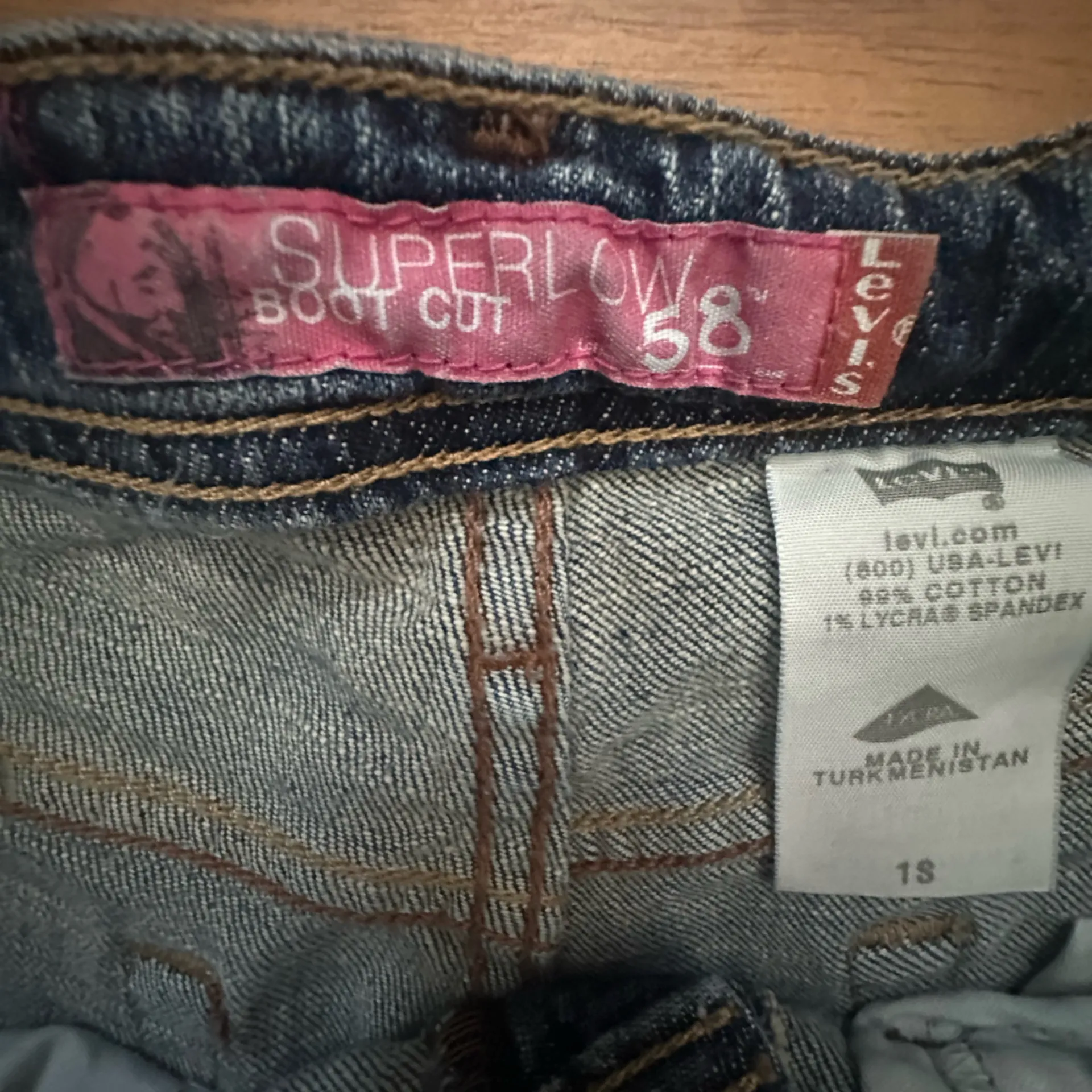 Levi's Dark Blue Bootcut Leg Jeans - Image 4