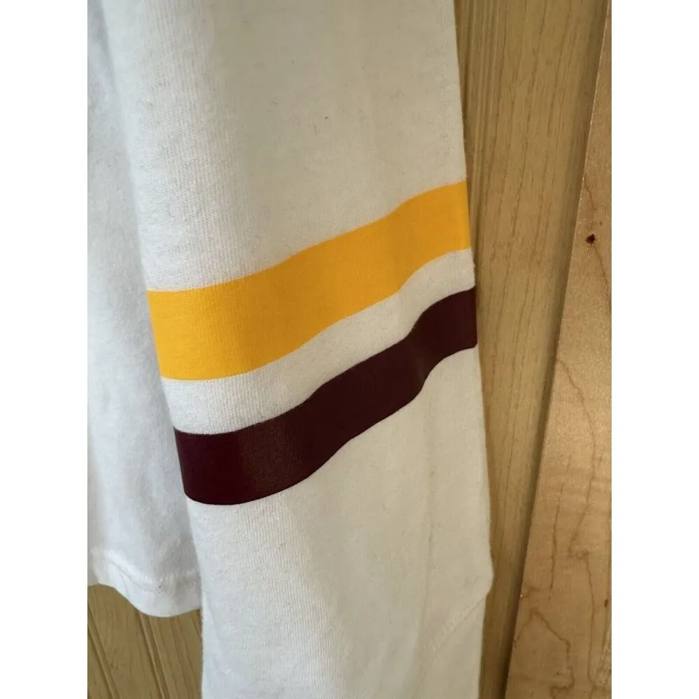 Women Fanatics White Minnesota Golden Gophers Retro Power Stripe Long Sleeve SM - Image 5