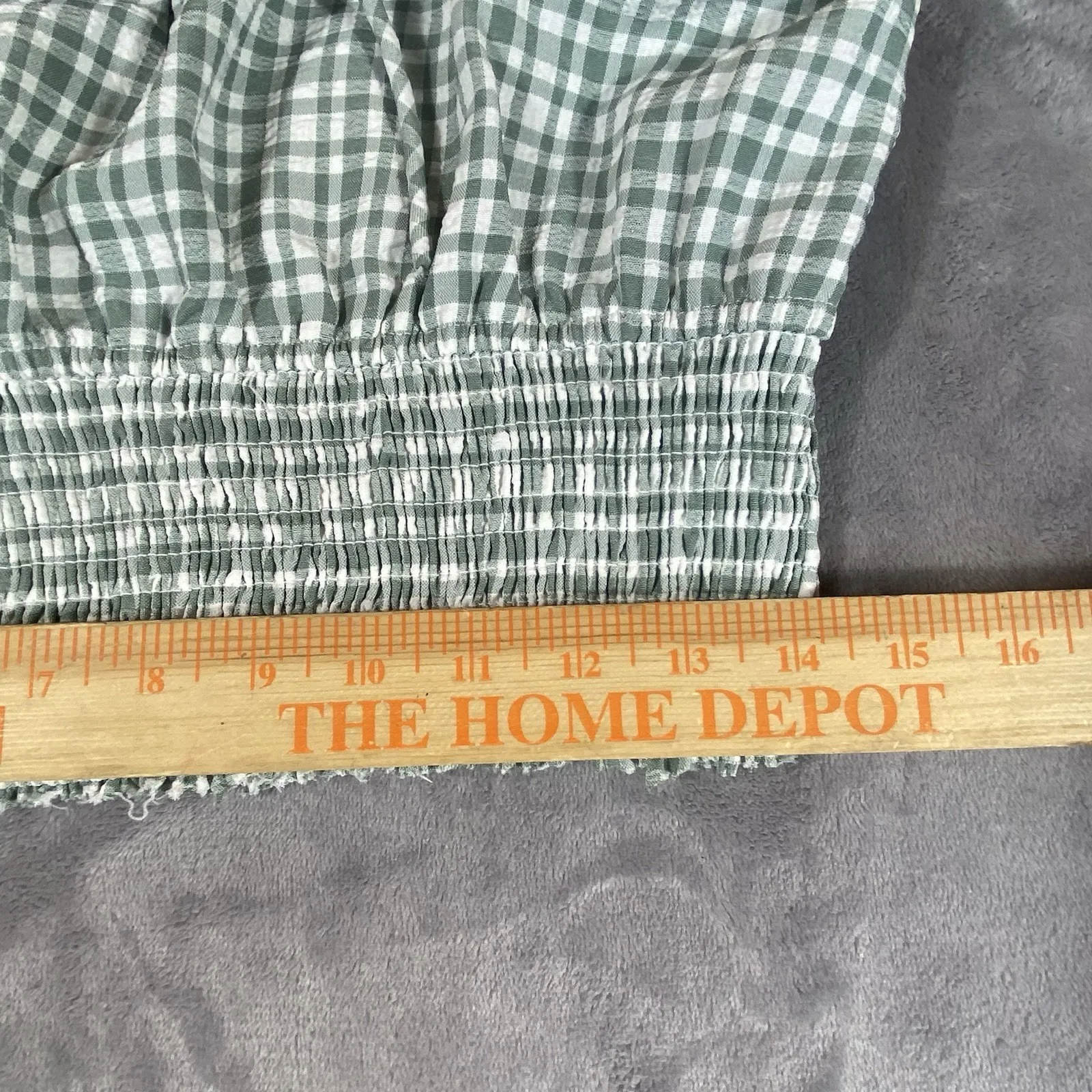 Wayf Smocked Waist Top Ruffle Sleeve Medium Farm‎ Girl Beach Summer Fun Cropped - Image 8