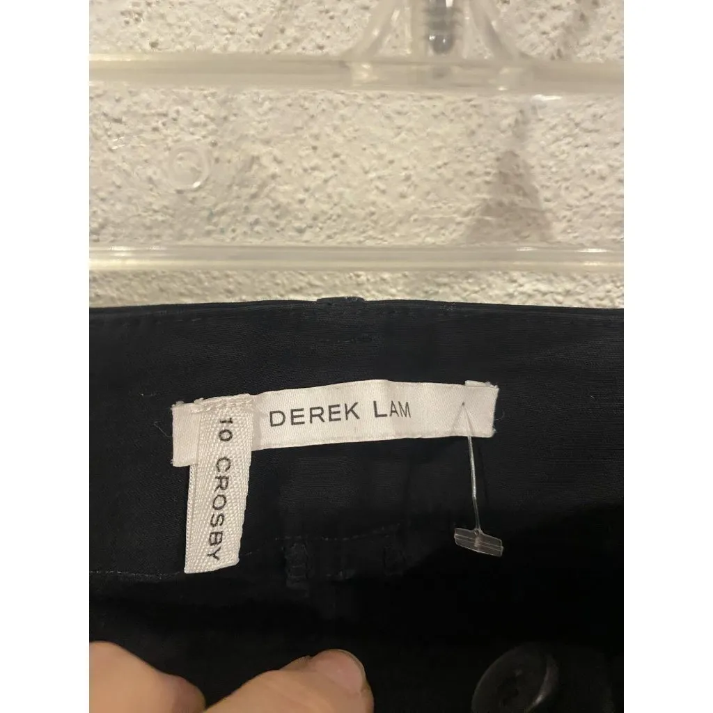 10 Crosby Derek Lam Dress Pants Womens 4 Black Bootcut Stretch Work Career - Image 3