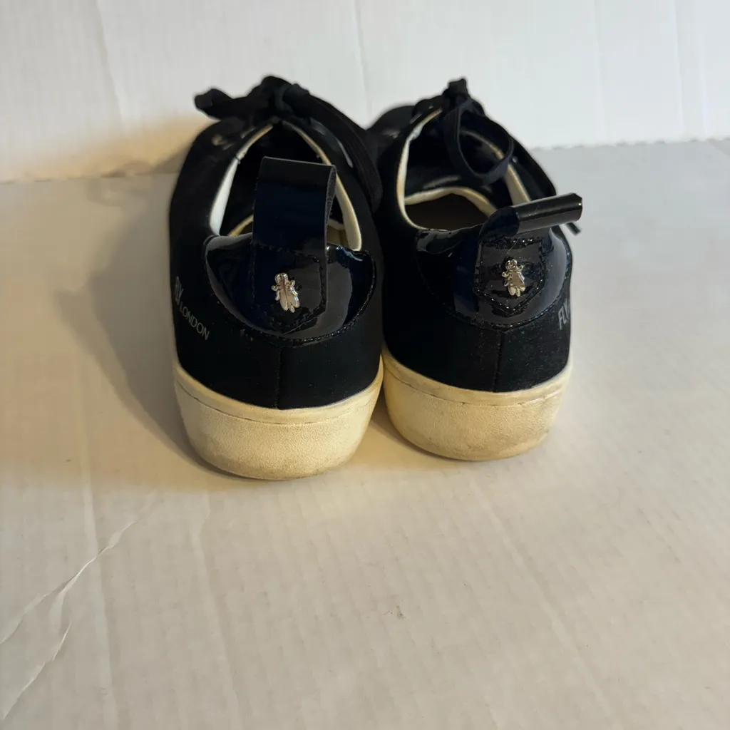 Fly London Black Maco Nubuck Leather Lace Up Sneaker Shoe Womens 42 Classic - Image 5