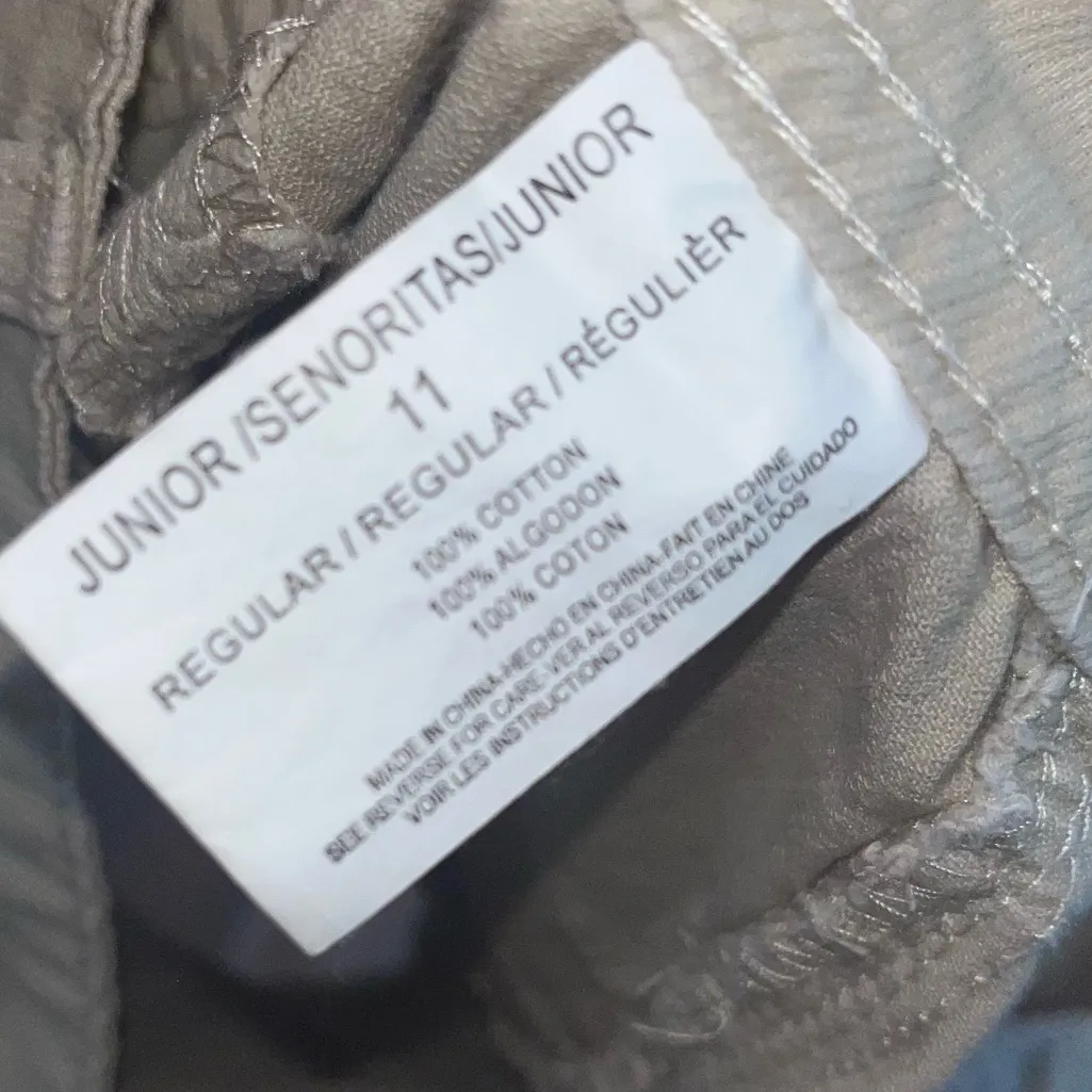 Vintage l.e.i. Y2K Beige Cotton Cargo Utility Micro Mini Skirt White Size undefined - Image 4