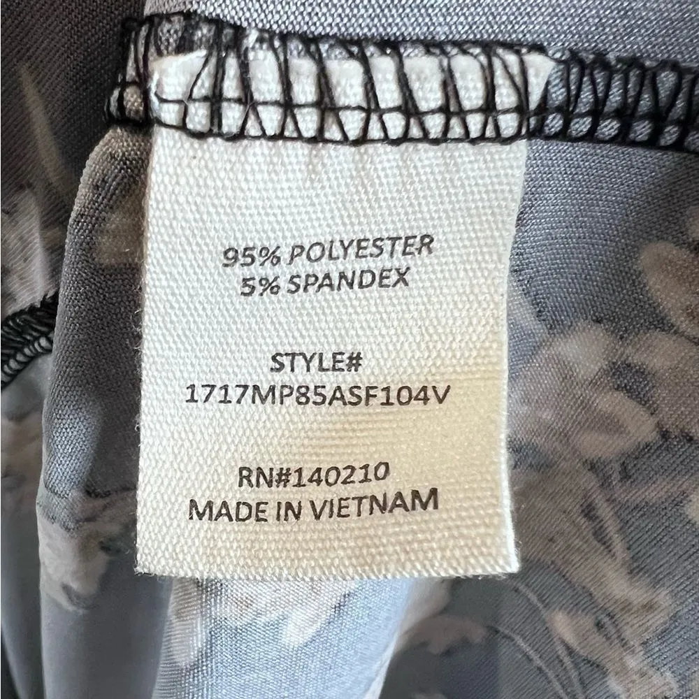 De Vivre black and gold floral top with gold chain size 2X NWT - Image 6