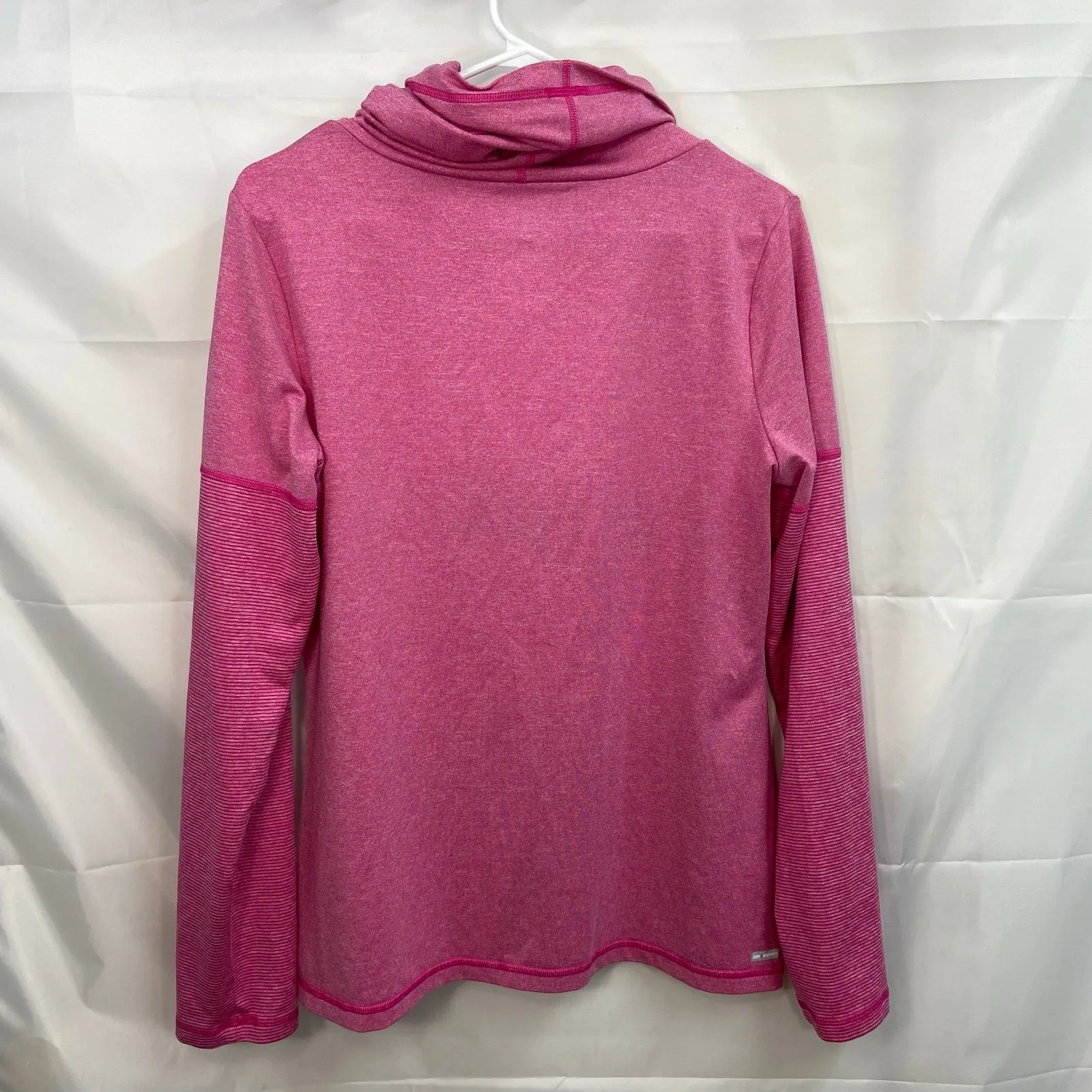 Danskin NOW women's pink cowl neck pullover stretch active fitted shirt large - Image 5