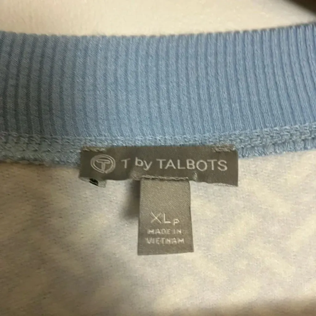 Bundle of T by Talbots Blue & Gray Comfy Cozy Soft Zig Zag Geo Pullover Sweaters - Image 5