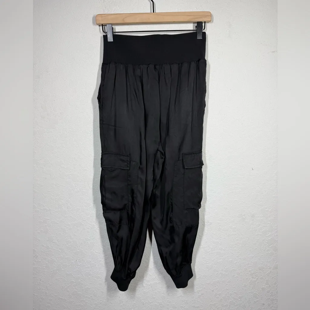 Cinq A Sept Giles Satin Jogger Pant Size Small Black - Image 8