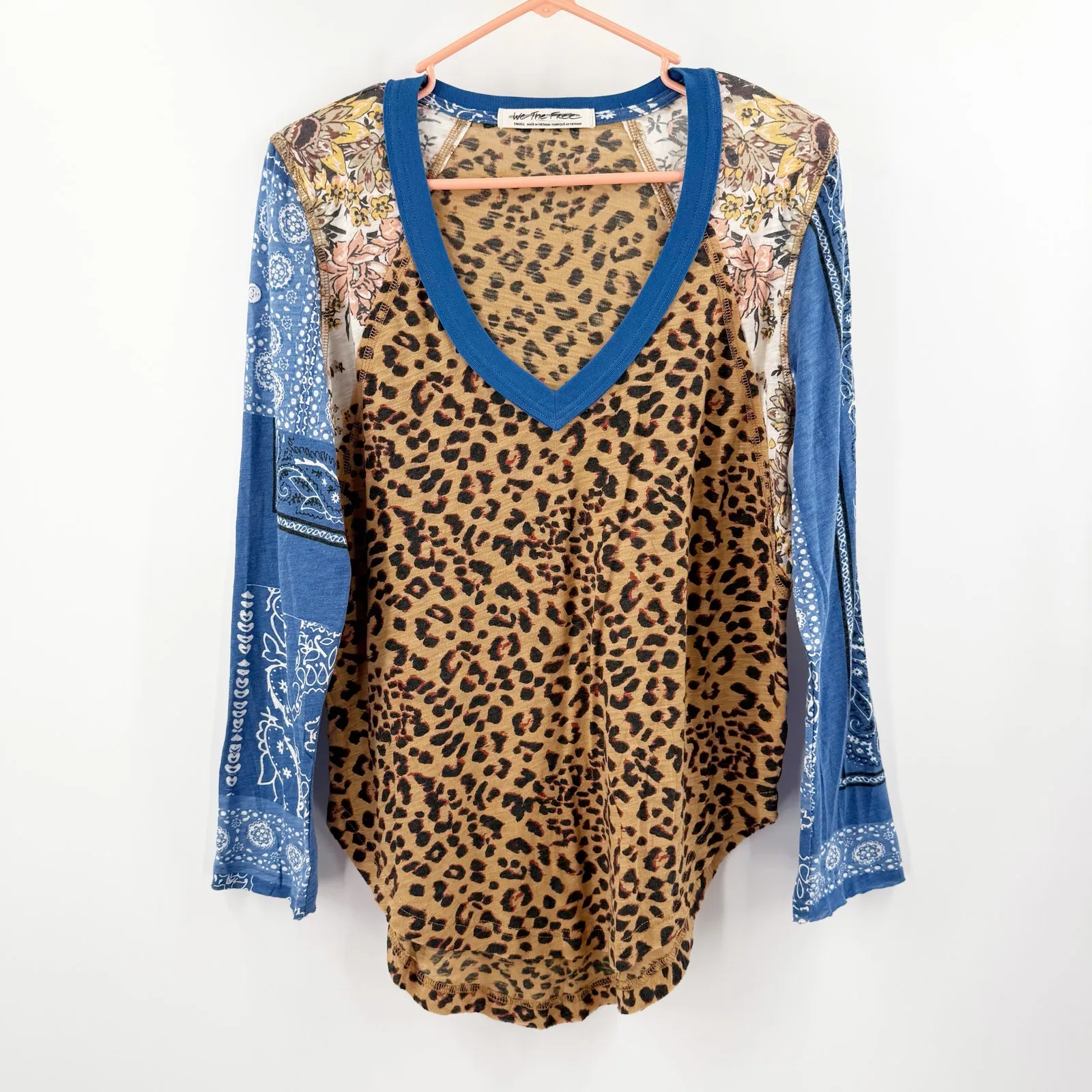 Free People We the Free Top Women’s Small NEW Friday Night Contrast Shirt NWOT - Image 3