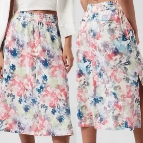 Athleta Savannah Floral Print Midi Skirt Womens Size Large - Image 2
