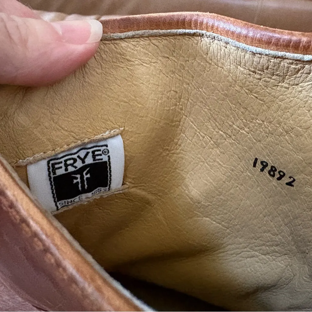 FRYE Brown Leather Veronica Boots - Image 7