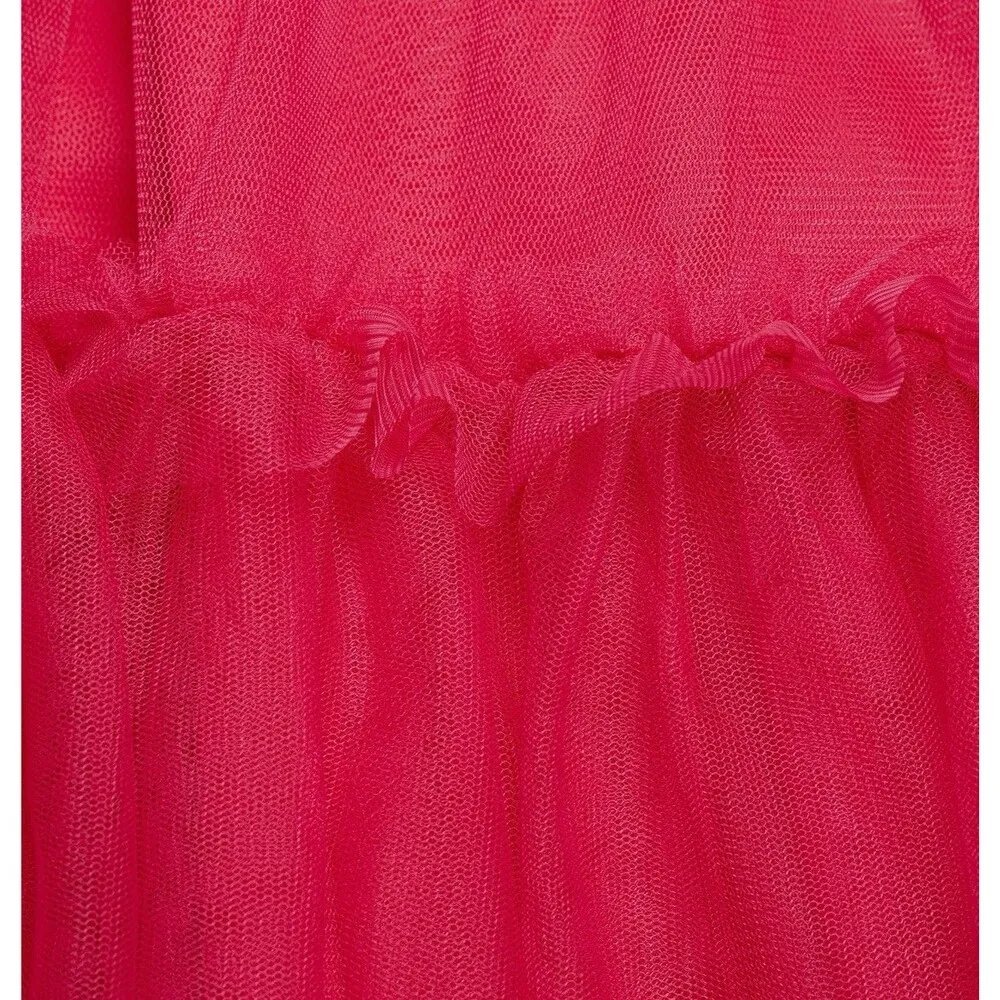 ML MONIQUE LHUILLIER  Azalea Tulle Mini Dress Size‎ 12 Pink NEW Party Ruffle GNO - Image 11