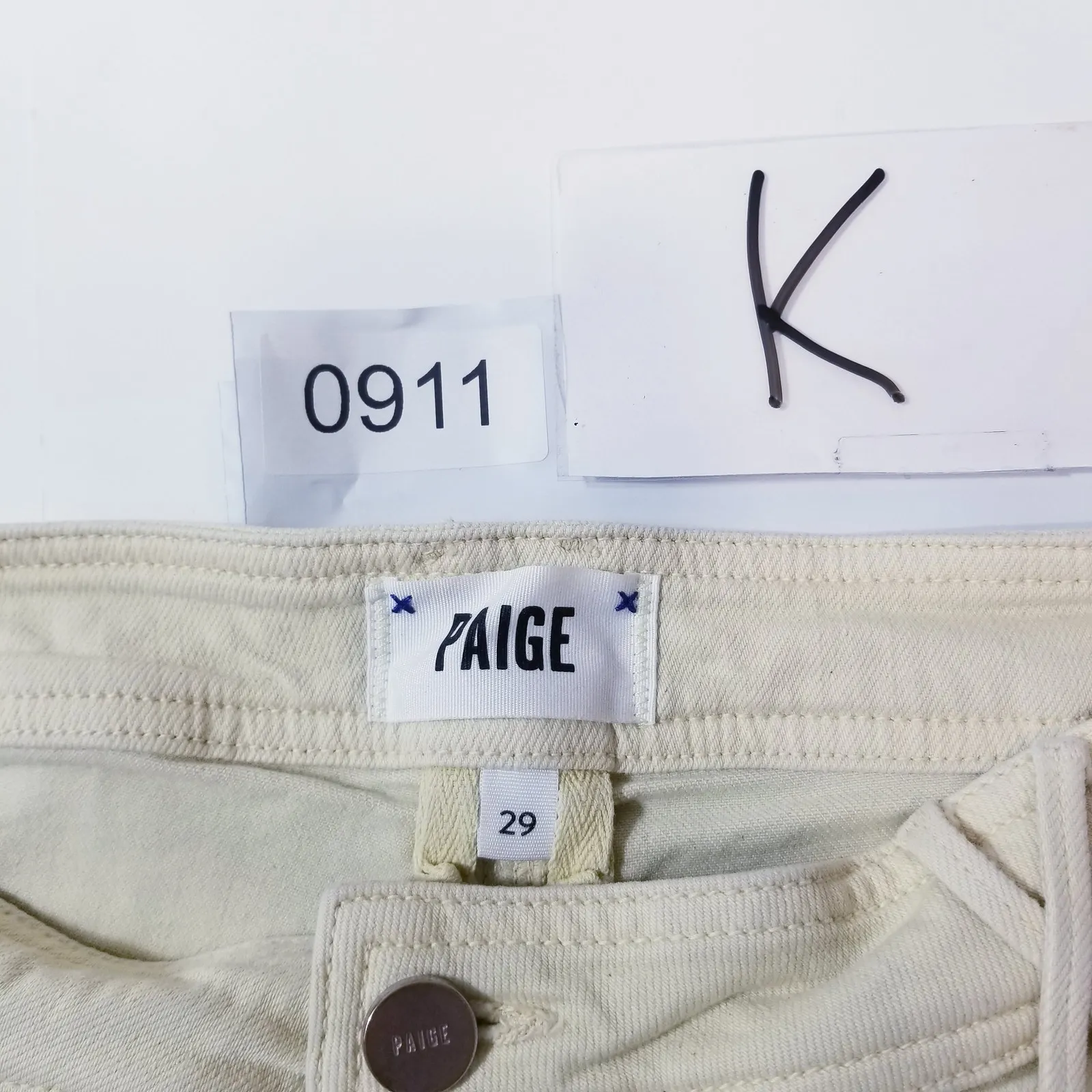 Paige Nellie in Surfboard Yellow High Waisted Crop Wide Leg Jeans - Image 14