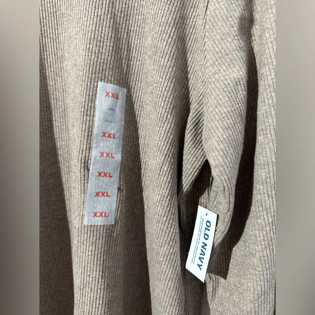 NWT Old Navy Taupe Crewneck Sweater XXL - Image 4
