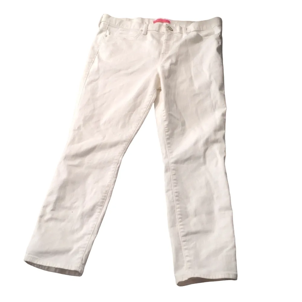 Lilly Pulitzer South Ocean High-Rise Skinny Jeans in Resort White Size 14 - Image 2