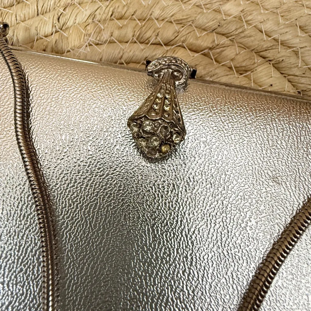 Statement Clutch & Wristlet Bundle (3 Pieces) – Metallic Evening Bags and Pouch Silver - Image 4