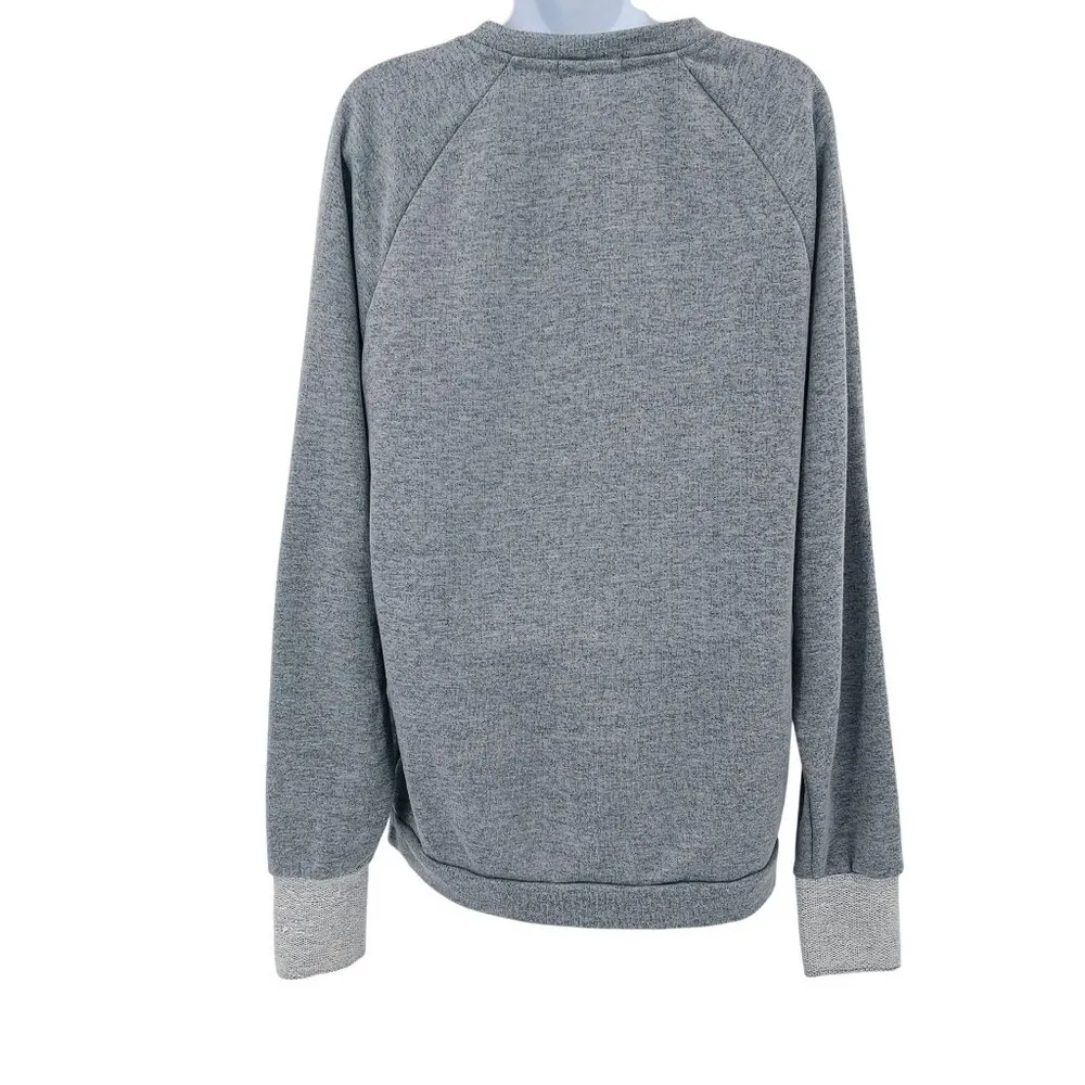 Southern Marsh Asheville Terry Sweater Sweatshirt Pullover Top Grey Small - Image 2