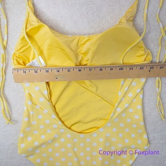 NEW‎ Onia Polka Dot Sunshine Yellow Ginny One Piece Swimsuit, size L - Image 11