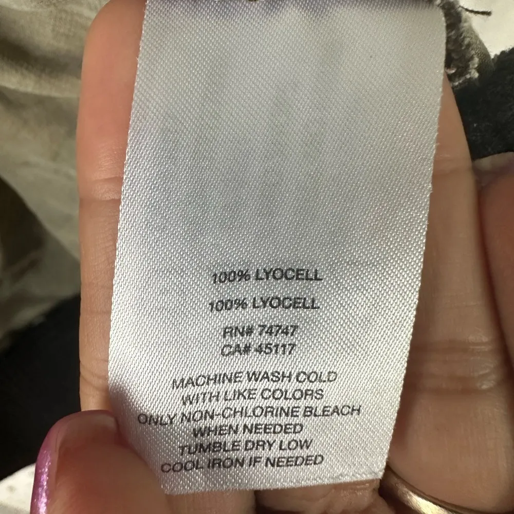 Natural Reflections Camo Chambray Like Ribbed Knit Trim Bomber Jacket Pockets S - Image 9