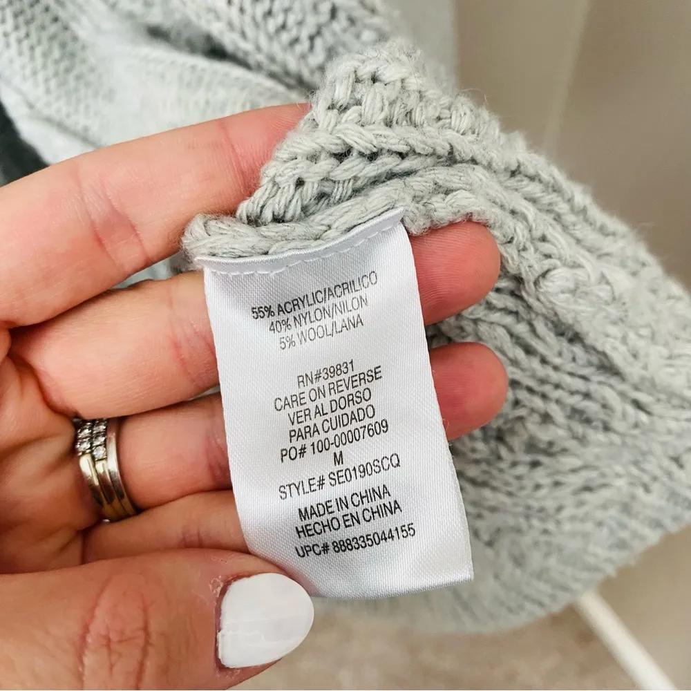 Sam Edelman Open Front Knit Cardigan Gray Sz Medium - Image 6