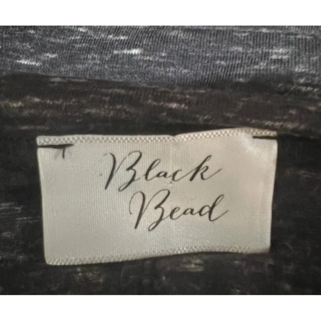 Black Bead  Long Sleeve Tunic Size Large ~ Black - Image 4