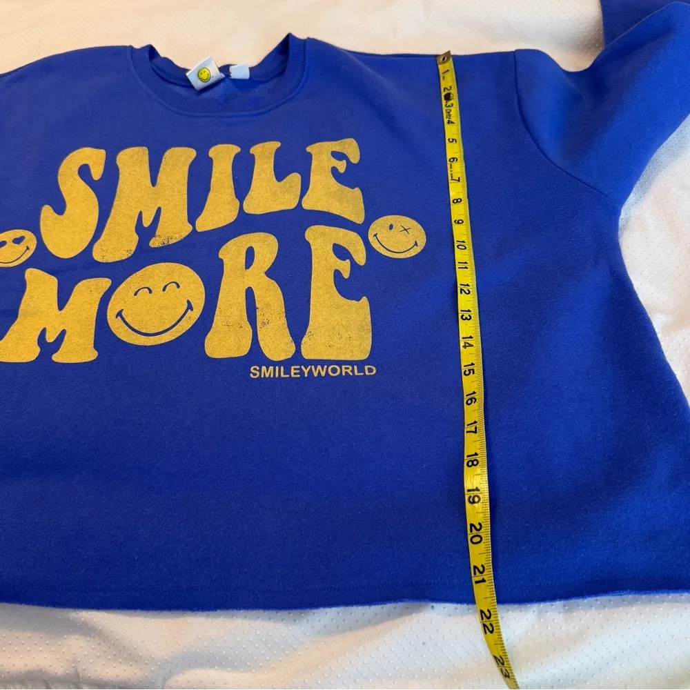 Grayson Threads Smiley World Smile More Oversized Sweatshirt Top Size XXL - Image 8