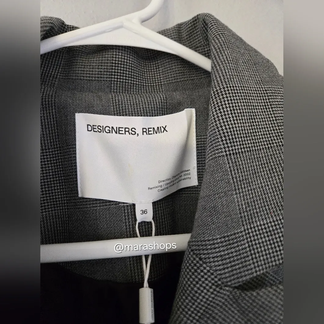 Designers Remix Radley Double Lapel Blazer Jacket Black Size undefined - Image 8