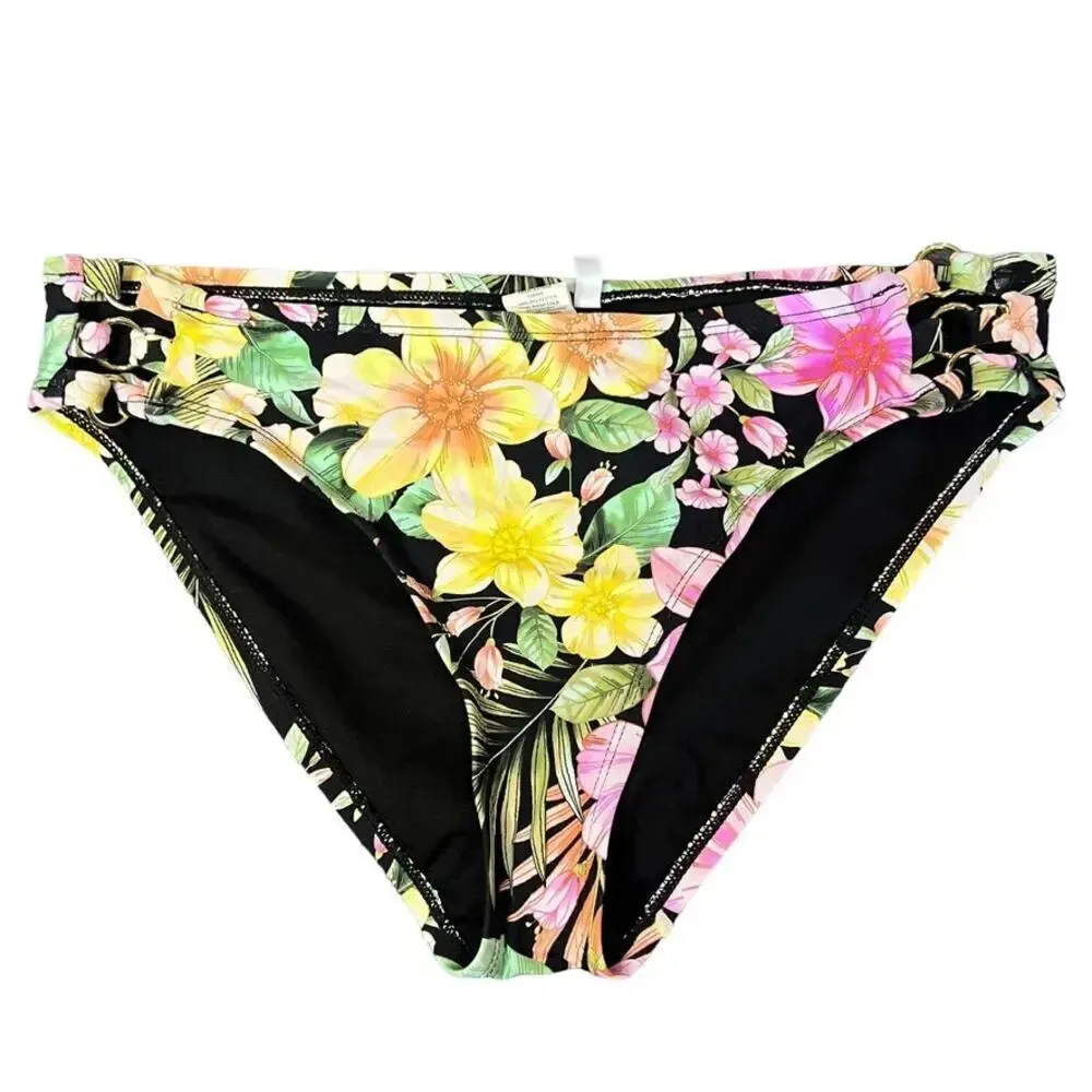 Gibson Latimer Women's Medium Floral Print Halter Bikini Set Swimwear - Image 5