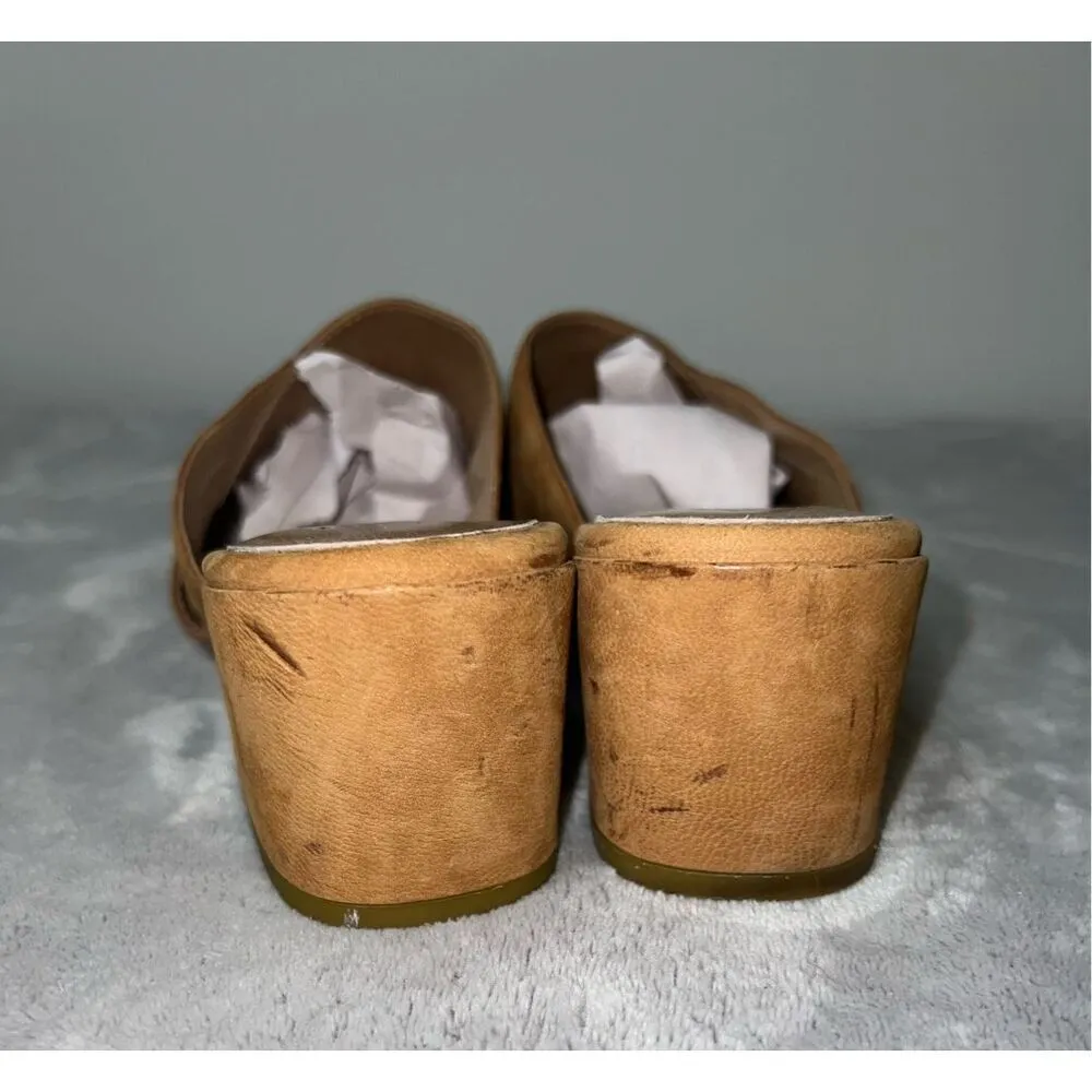 WOMEN'S Eileen Fisher Leather Heeled Mule Sandals 6.5 - Image 3