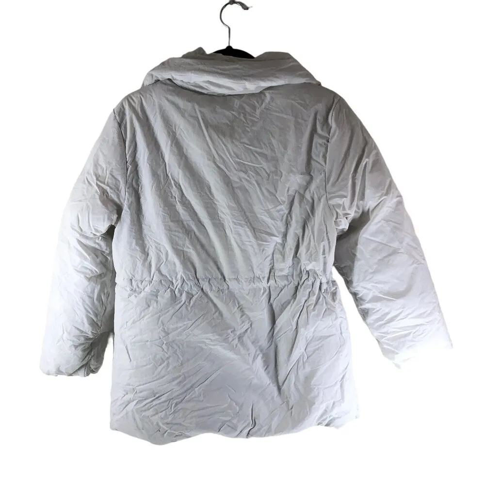 A New Day  Womens White Puffer Jacket Pockets XS - Image 2