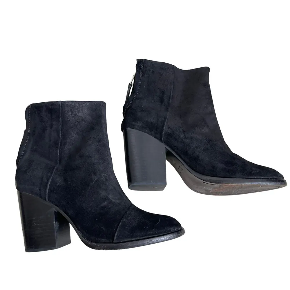 Rag & Bone Women’s Newbury Ankle Boots Size 38 US 8 Suede Black Heeled Western - Image 5