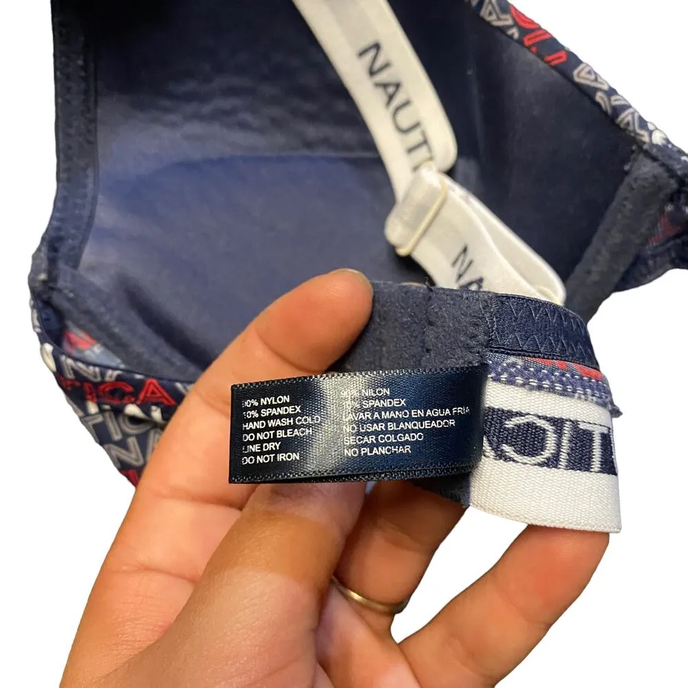 Nautica Red White & Blue T-Shirt Bra Women's Size 34C - Image 5