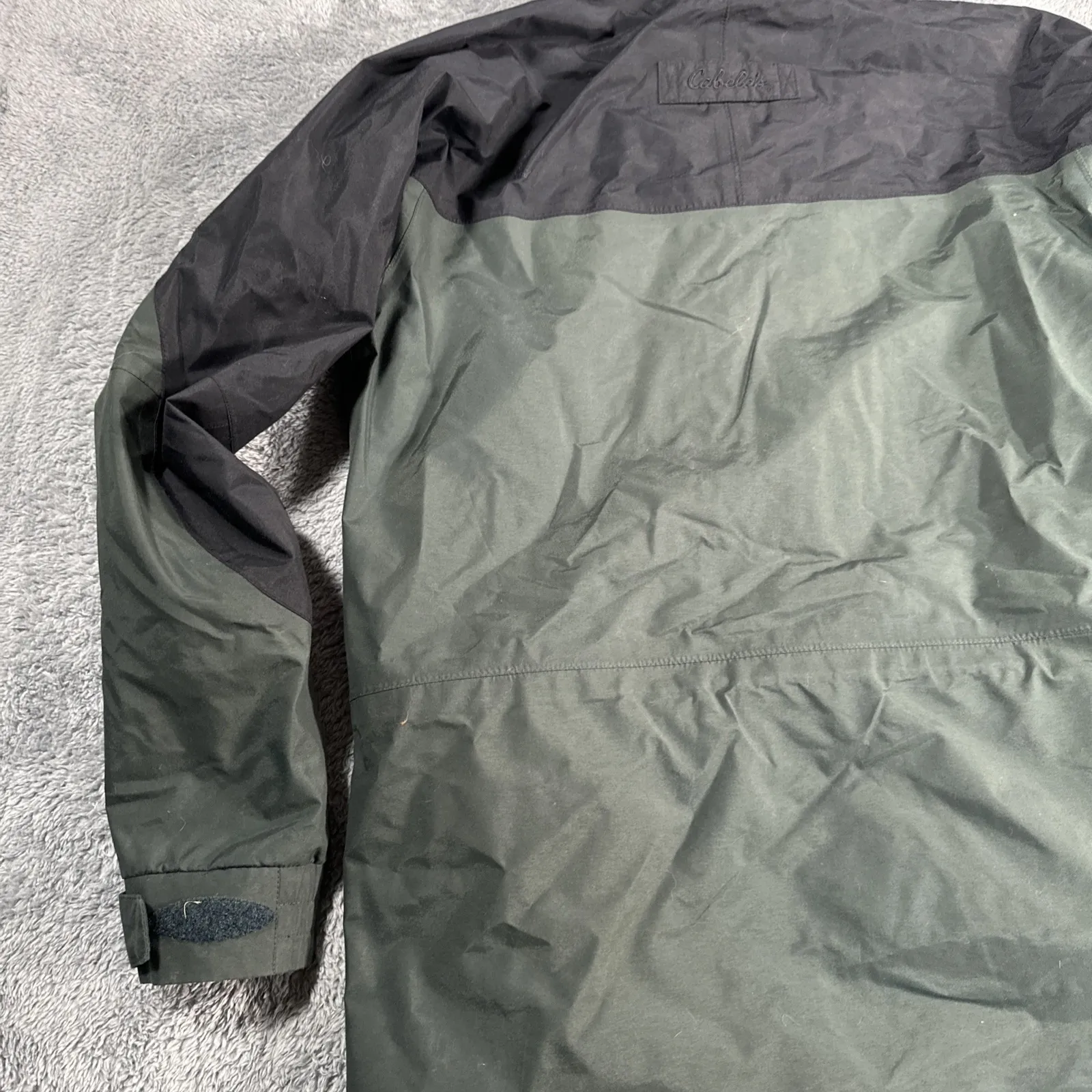 $219 Cabelas Women's Gore Tex Jacket Green SZ S Hooded Mid Length Outdoors Fish - Image 10
