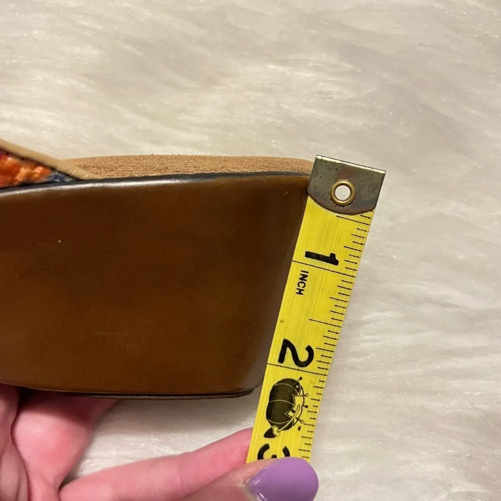 Aerosoles Wide Eyes Wedge Thong Sandals Multicolor Floral Strap Women’s Size 7.5 - Image 10