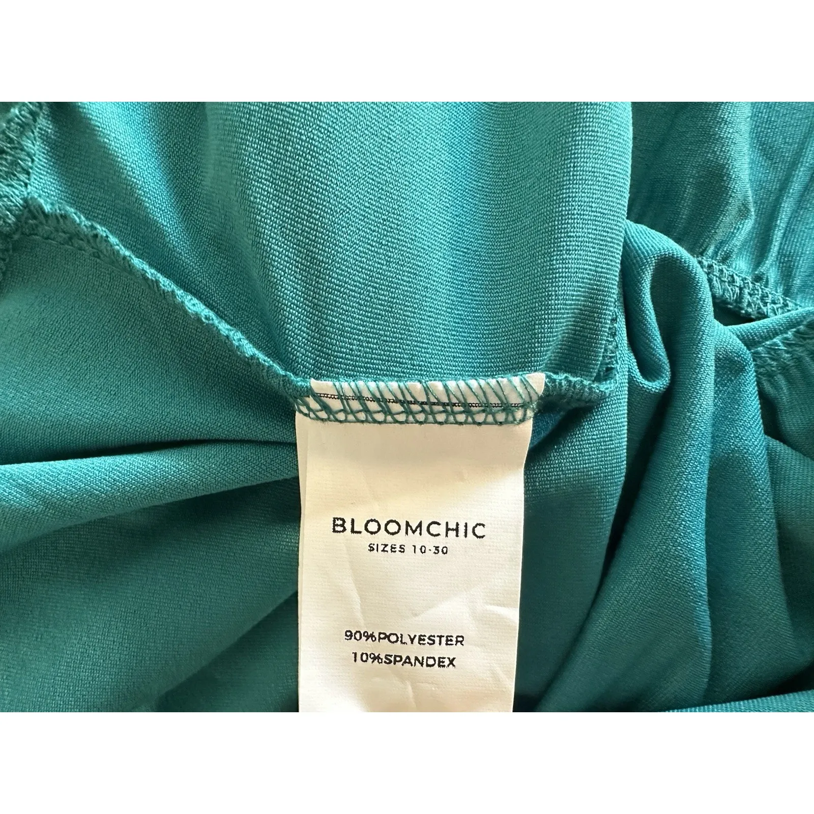 Supersoft Teal Layered Wrap Dress with Pockets 1X Plus Size Green Size 16 - Image 5