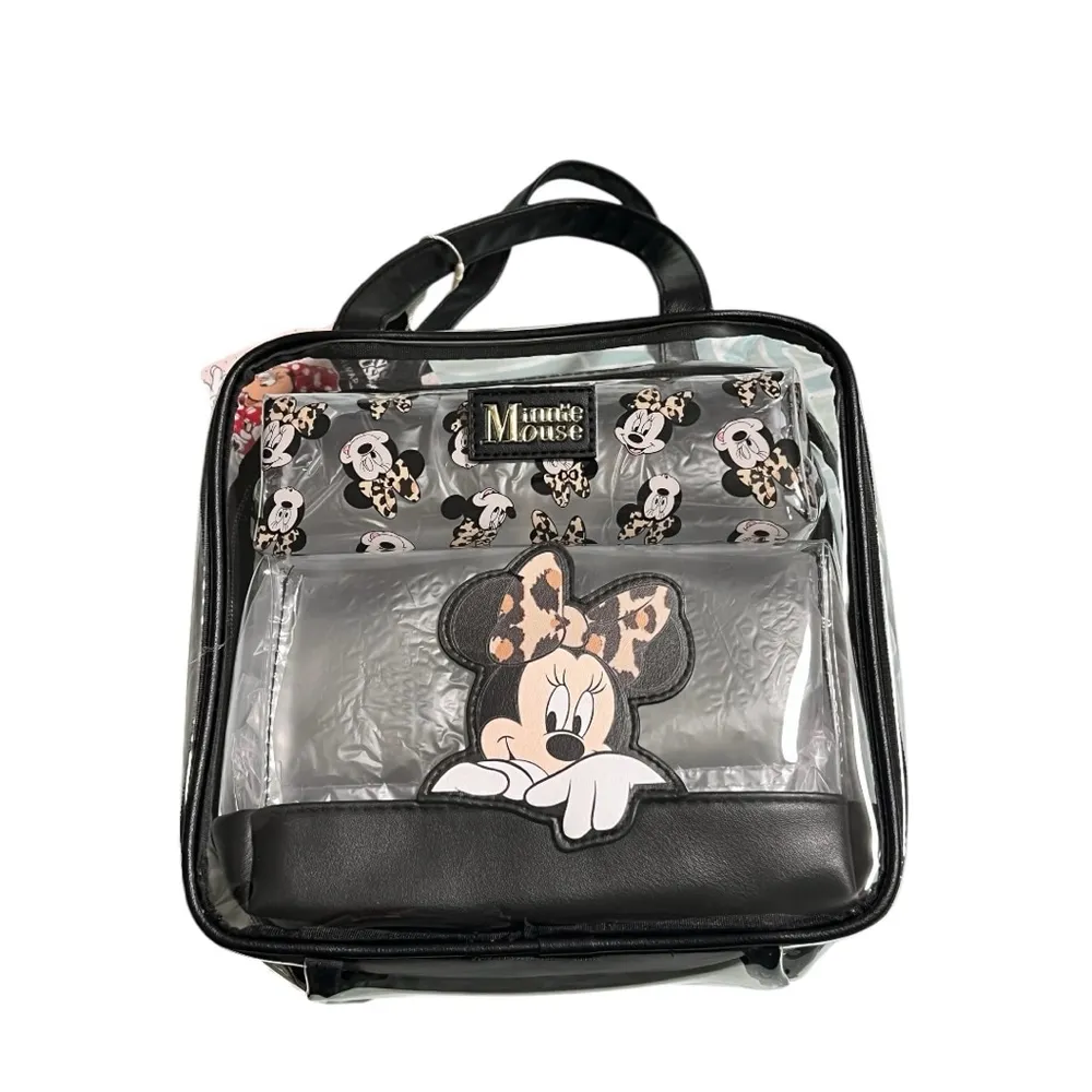Disney Minnie Mouse (3) Makeup Bags Clear NWT Cosmetics Totes Disney - Image 2