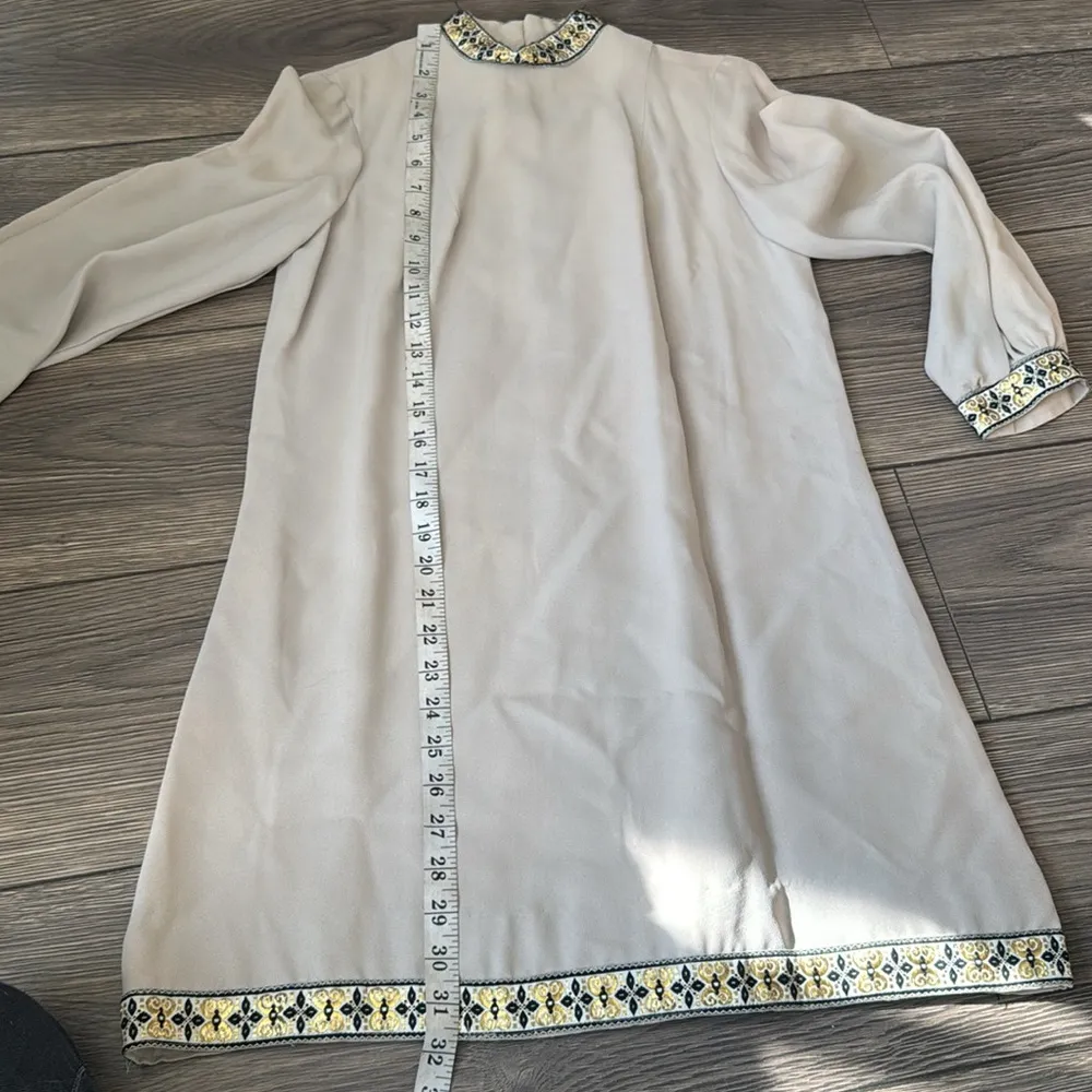 Vintage mod go-go style  long sleeve dress size 7 made of rayon - Image 7