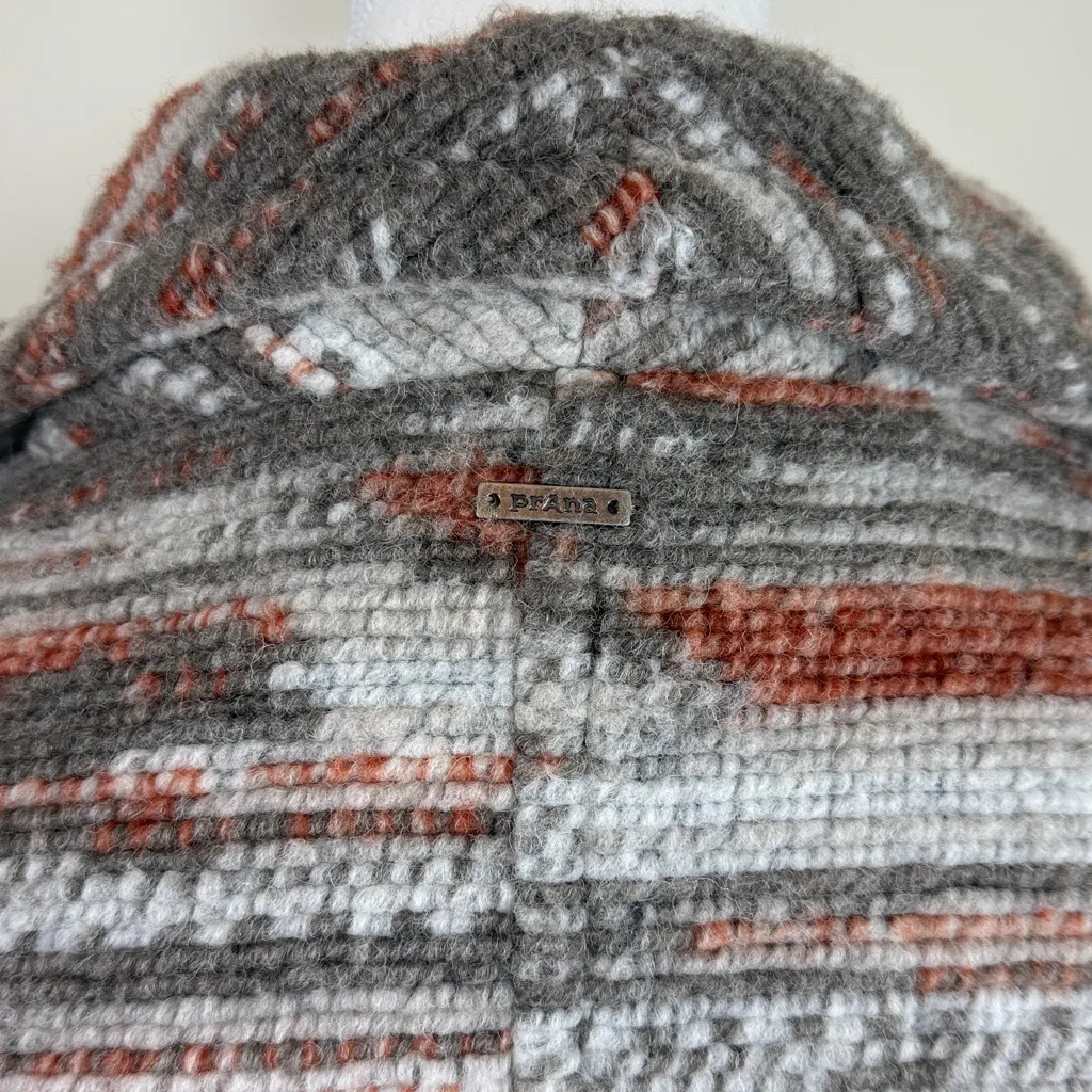 Prana Arria Wool Blend‎ Marble Chunky Knit Collared Jacket Size Small - Image 11