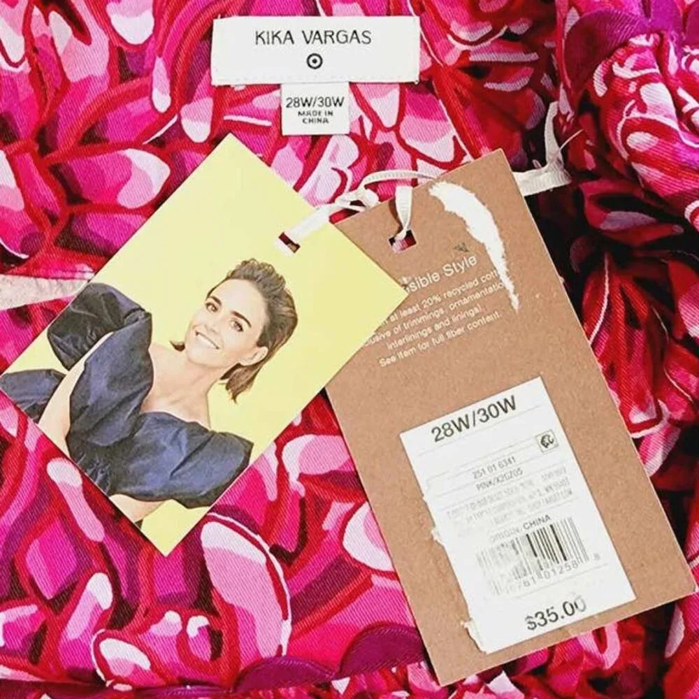 Kika Vargas x Target Mum Floral Scallop Edge Mini Skirt 28W / 30W NEW Plus Pink - Image 3