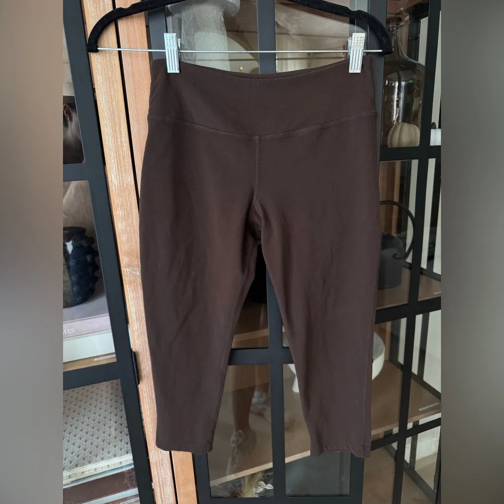 Y2K 2005 Beyond Yoga spacedye capri cropped leggings foldover waistband espresso - Image 2