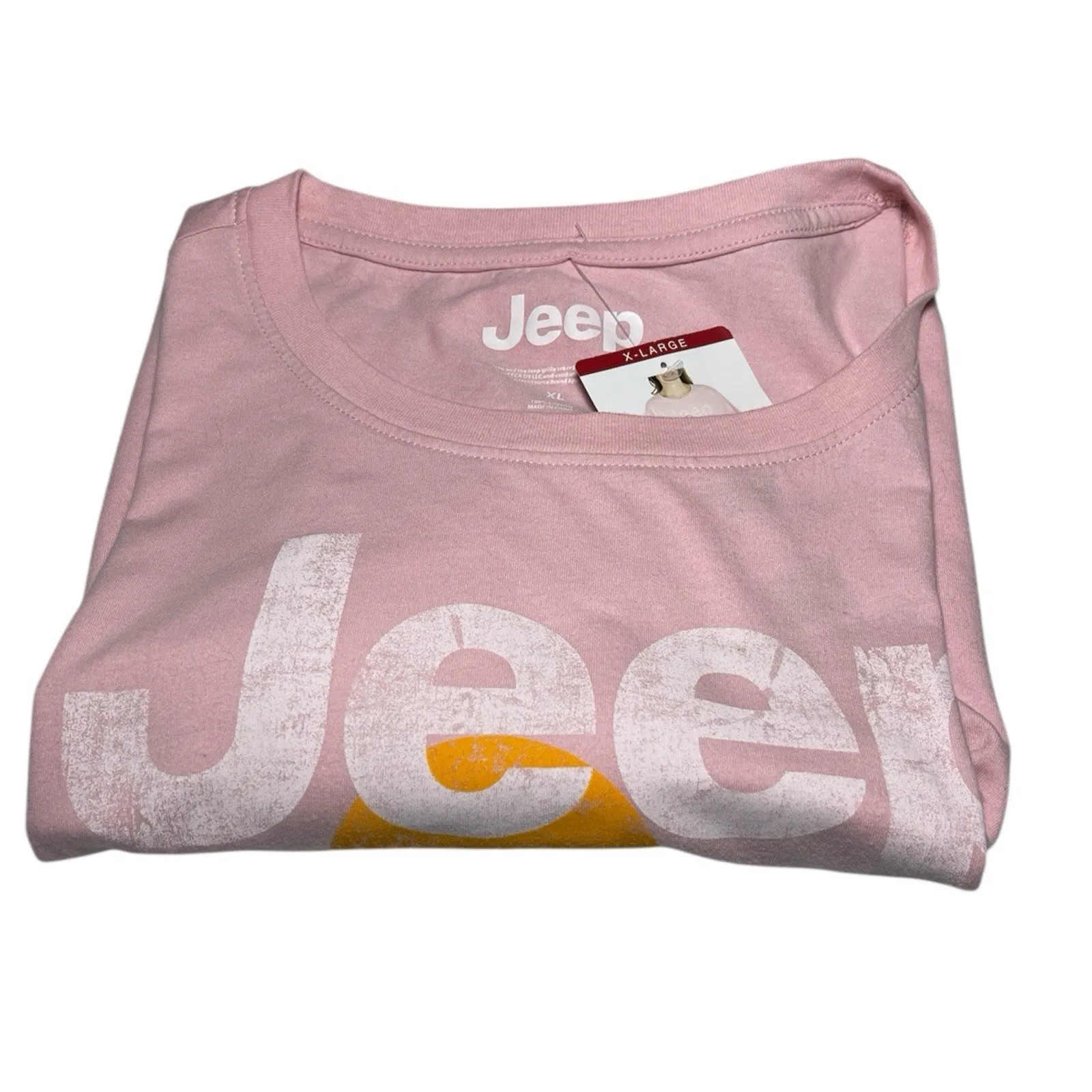 Women's Jeep Tee T-Shirt Pink Logo Size X-Large New! XL Journey Beyond S/S - Image 7