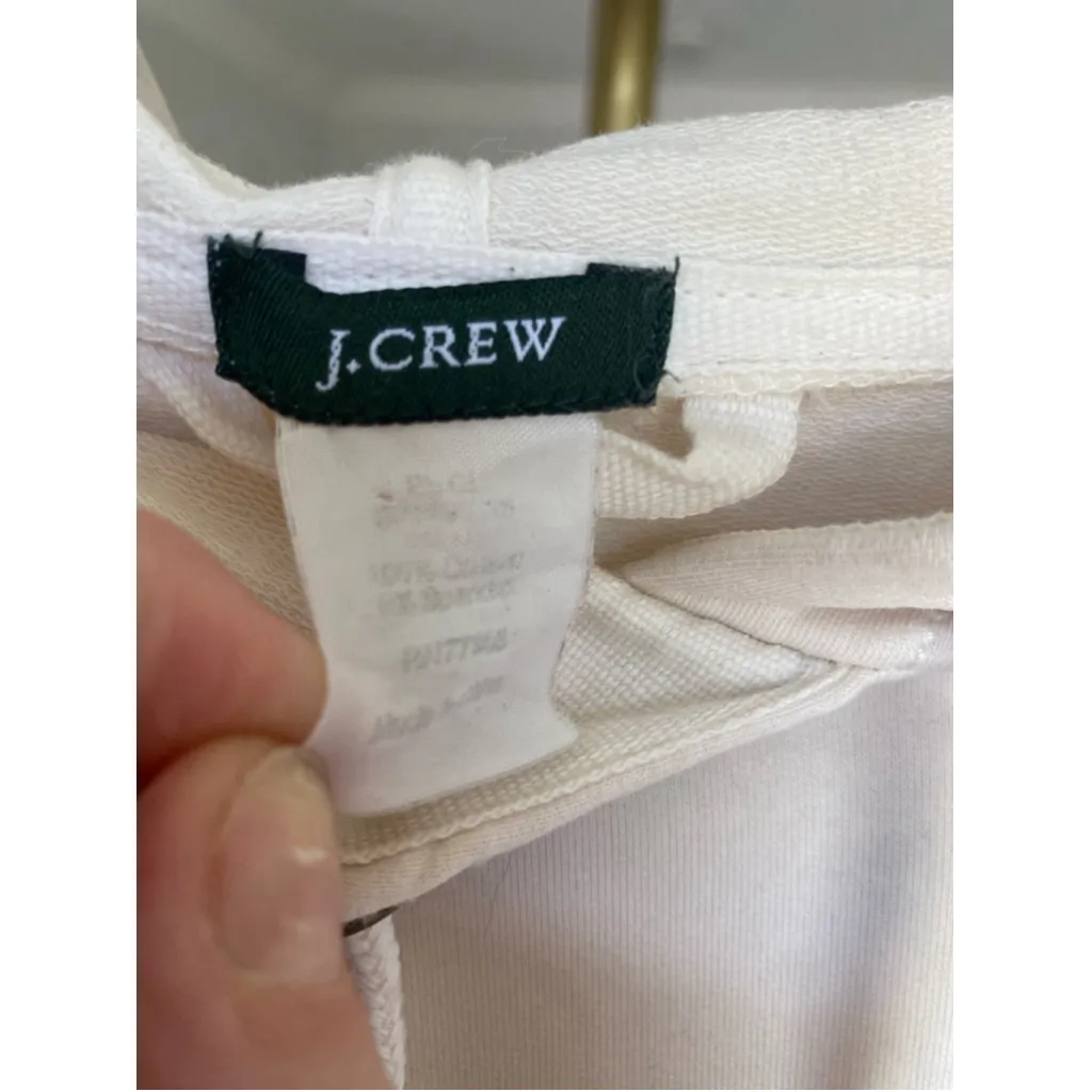 J.Crew Cotton Hoodie Preppy Neutral Cream Classic Buttery Soft Casual Cozy Luxe - Image 4