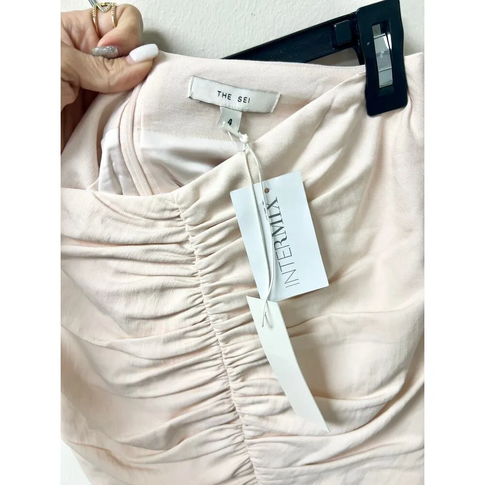 NWT The Sei Pull On High Waisted Center Ruched Mini Skirt Pastel Pink Women's 4 - Image 5