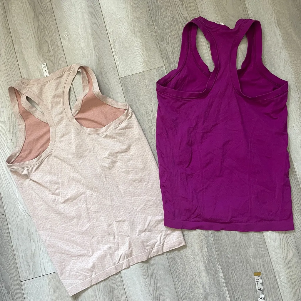 Athleta Workout Tank Tops racerback set of 2 womens Pink (medium) - Image 2