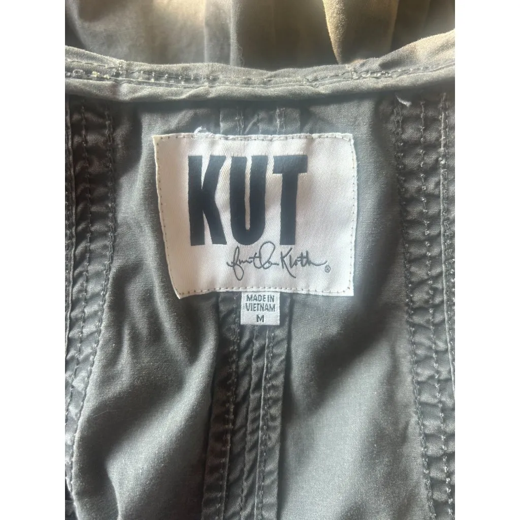 Kut from the Kloth Green Hooded Zip Up Jacket - Image 5