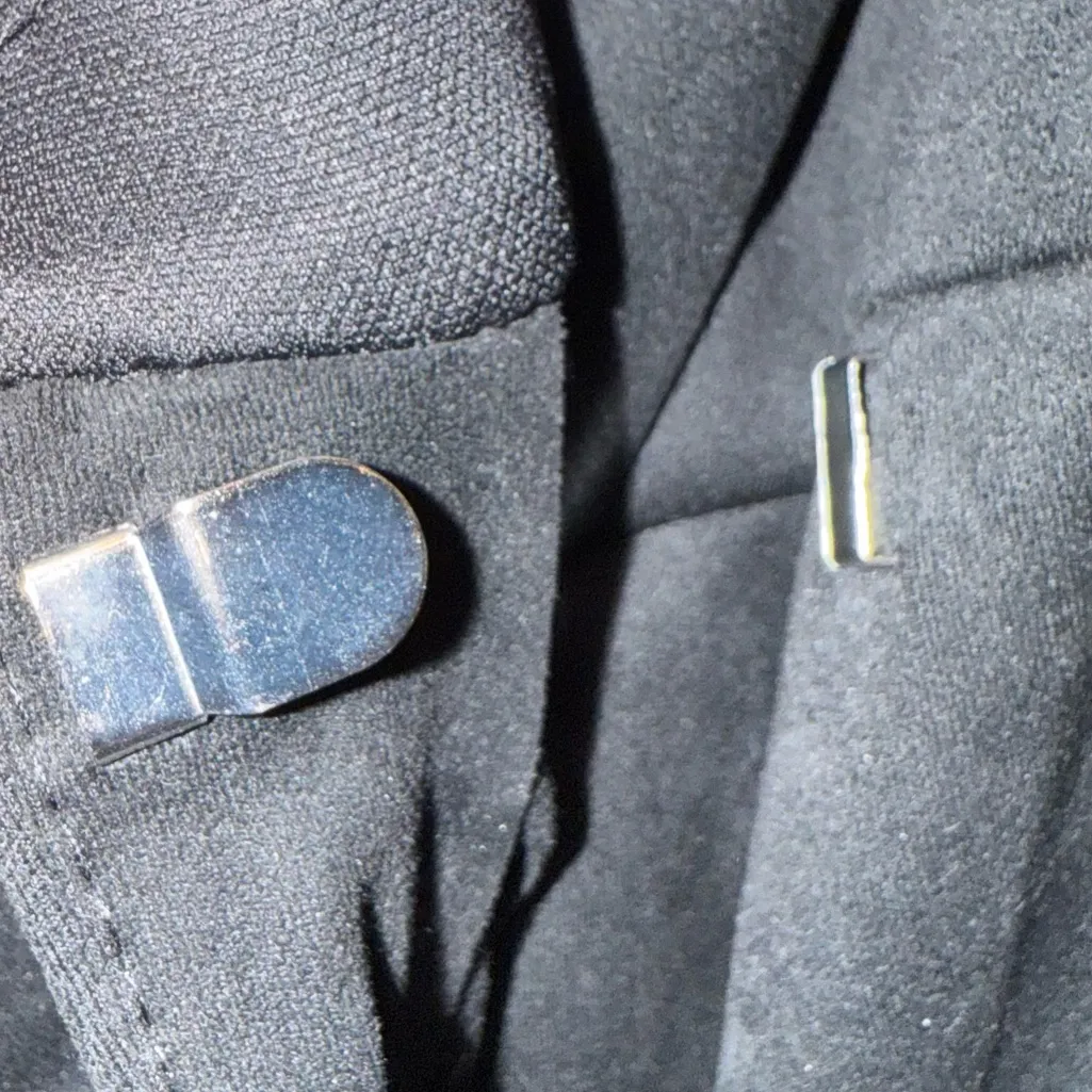 ZARA Wrap‎ Style Faux Suede Long Sleeve Mini Dress With Belt Black Size Large - Image 4