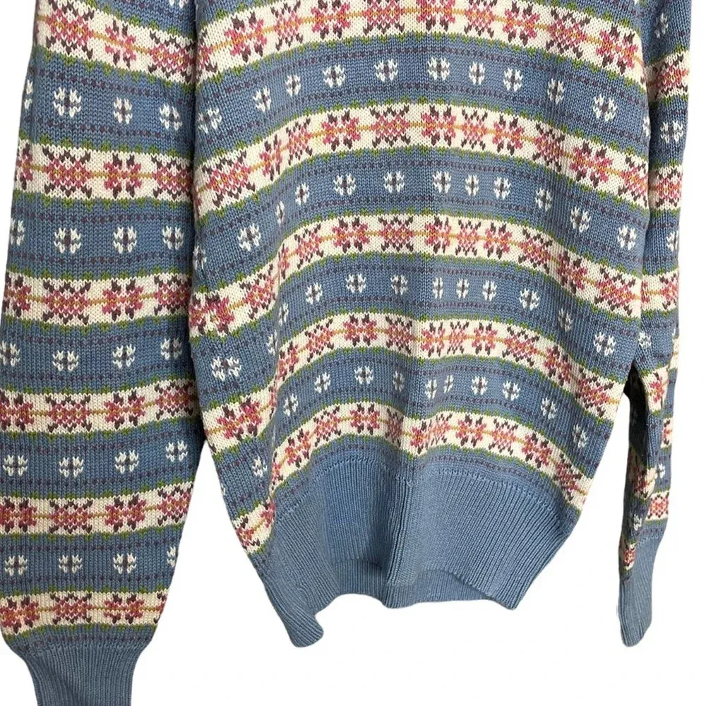 Vintage J Jordan Women’s Crewneck Acrylic Blend Sweater Size Small Blue - Image 5